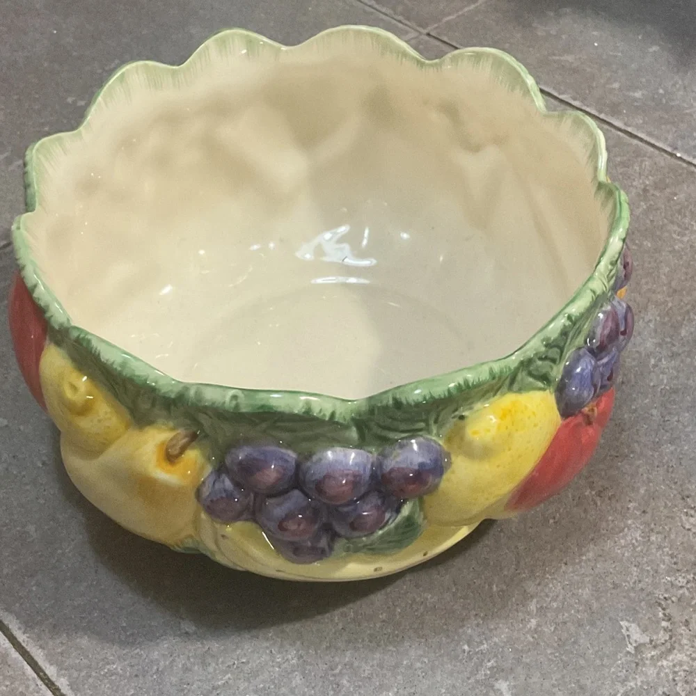 Fitz and Floyd Multicolor Fruit Bowl
